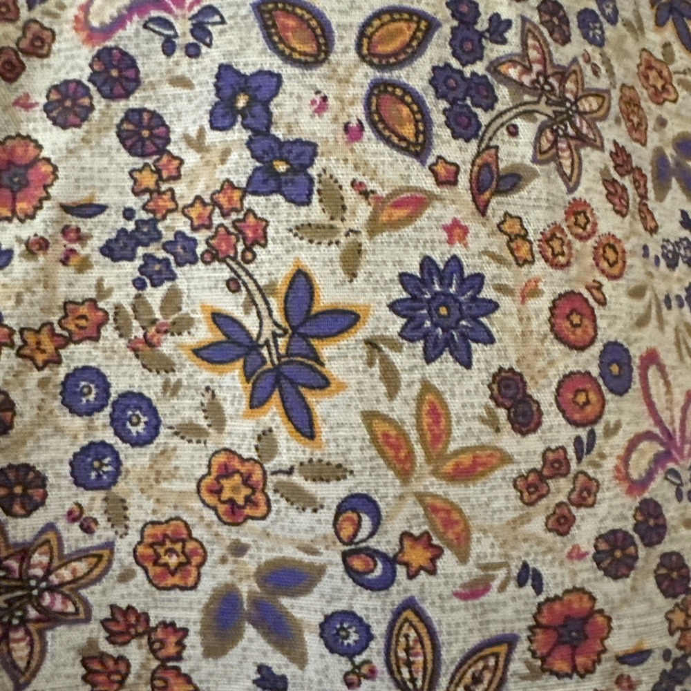 Alan Flusser Button Up Shirt LG Men's Tan Floral Short Sleeve Casual - Picture 9 of 16